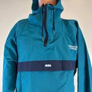 Vintage Stonehill College Windbreaker Jacket Mens Size M Hooded Pullover 90s